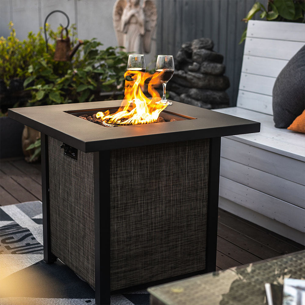AJ Enjoy 28" Square Propane/Natural Gas Fire Pit Table