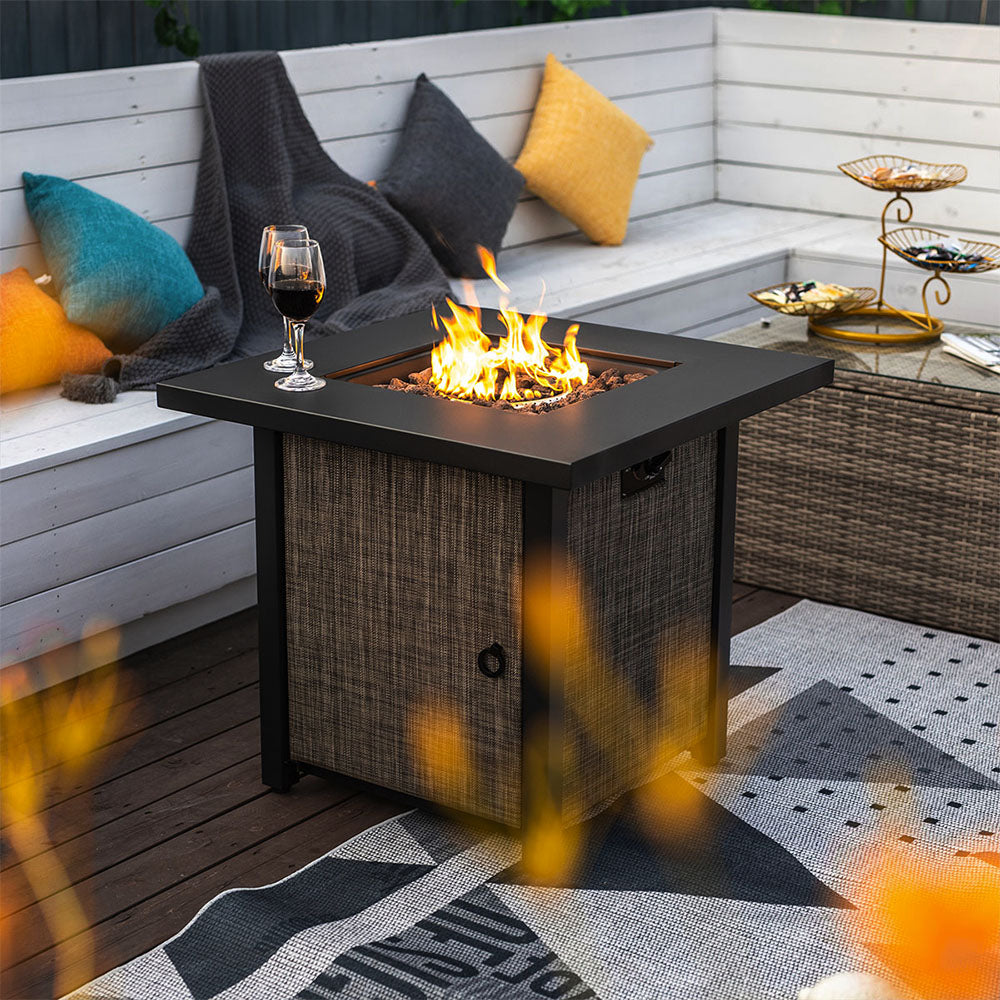 AJ Enjoy 28" Square Propane/Natural Gas Fire Pit Table