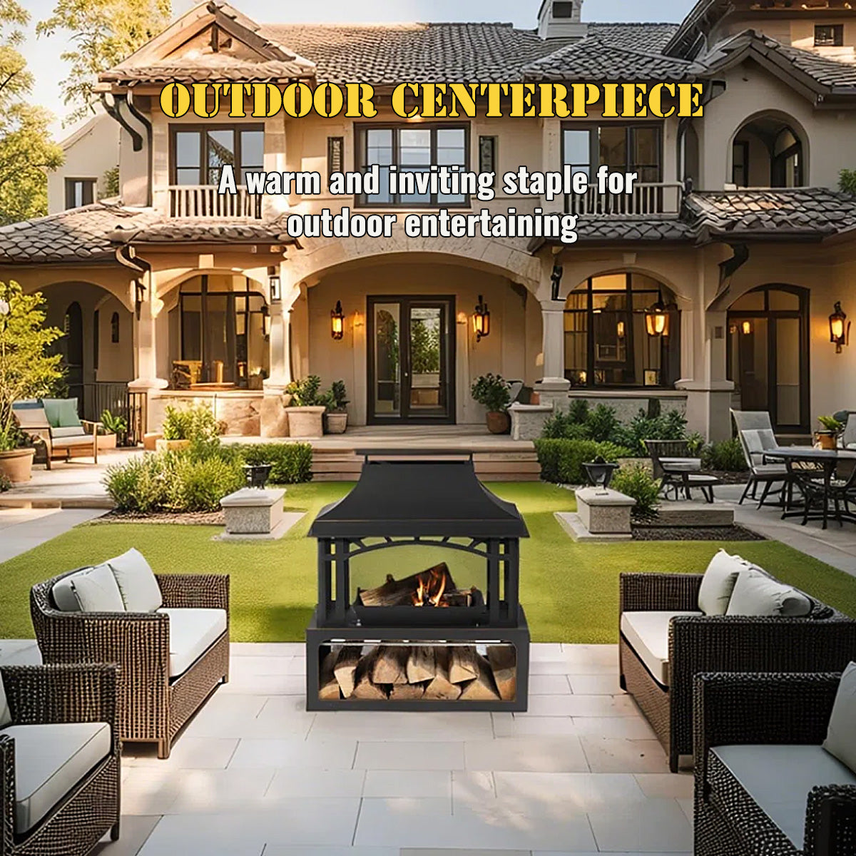 AJ Enjoy 40'' Outdoor Wood-burning Fireplace