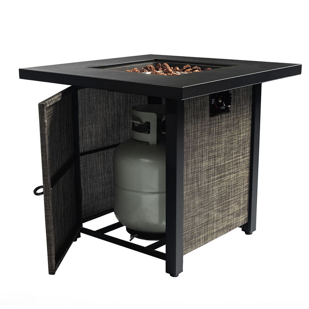 AJ Enjoy 28" Square Propane/Natural Gas Fire Pit Table