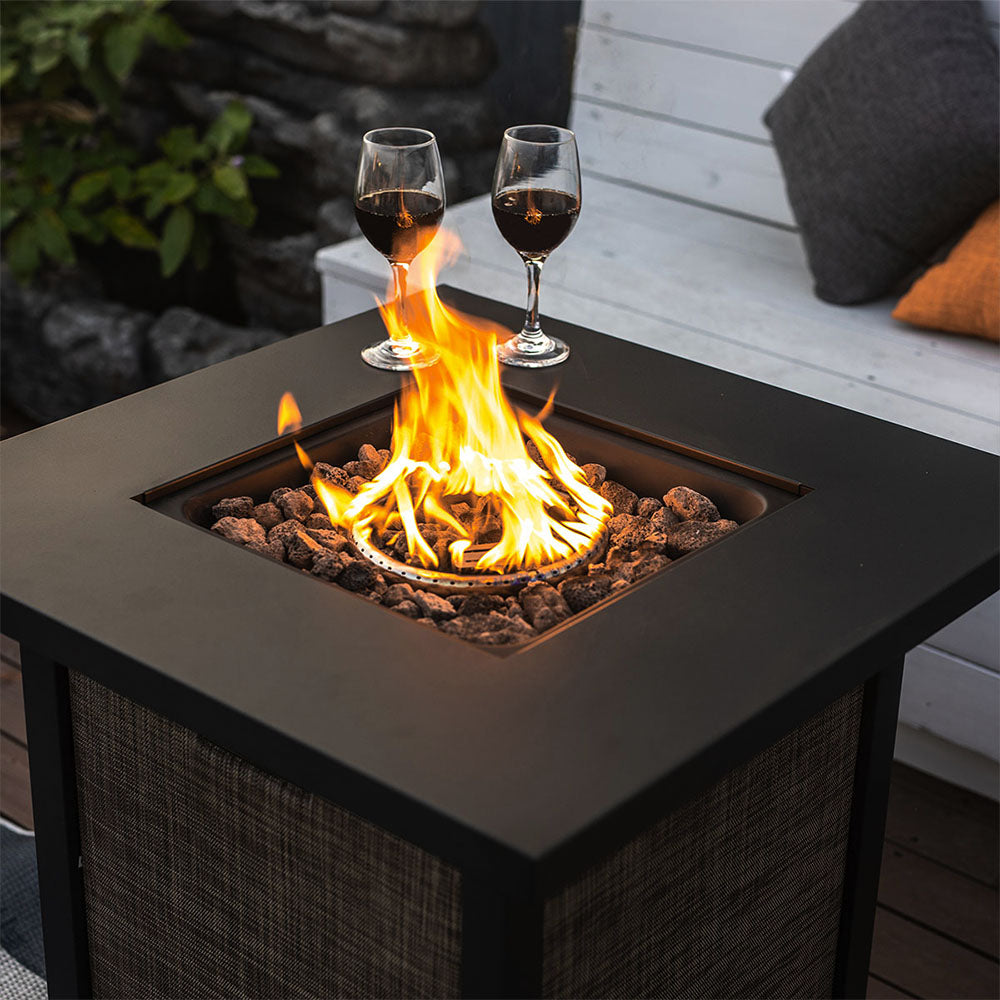 AJ Enjoy 28" Square Propane/Natural Gas Fire Pit Table