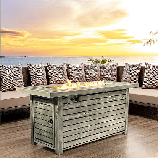AJ Enjoy 54'' Rectangular Propane/Natural Gas Fire Pit Table