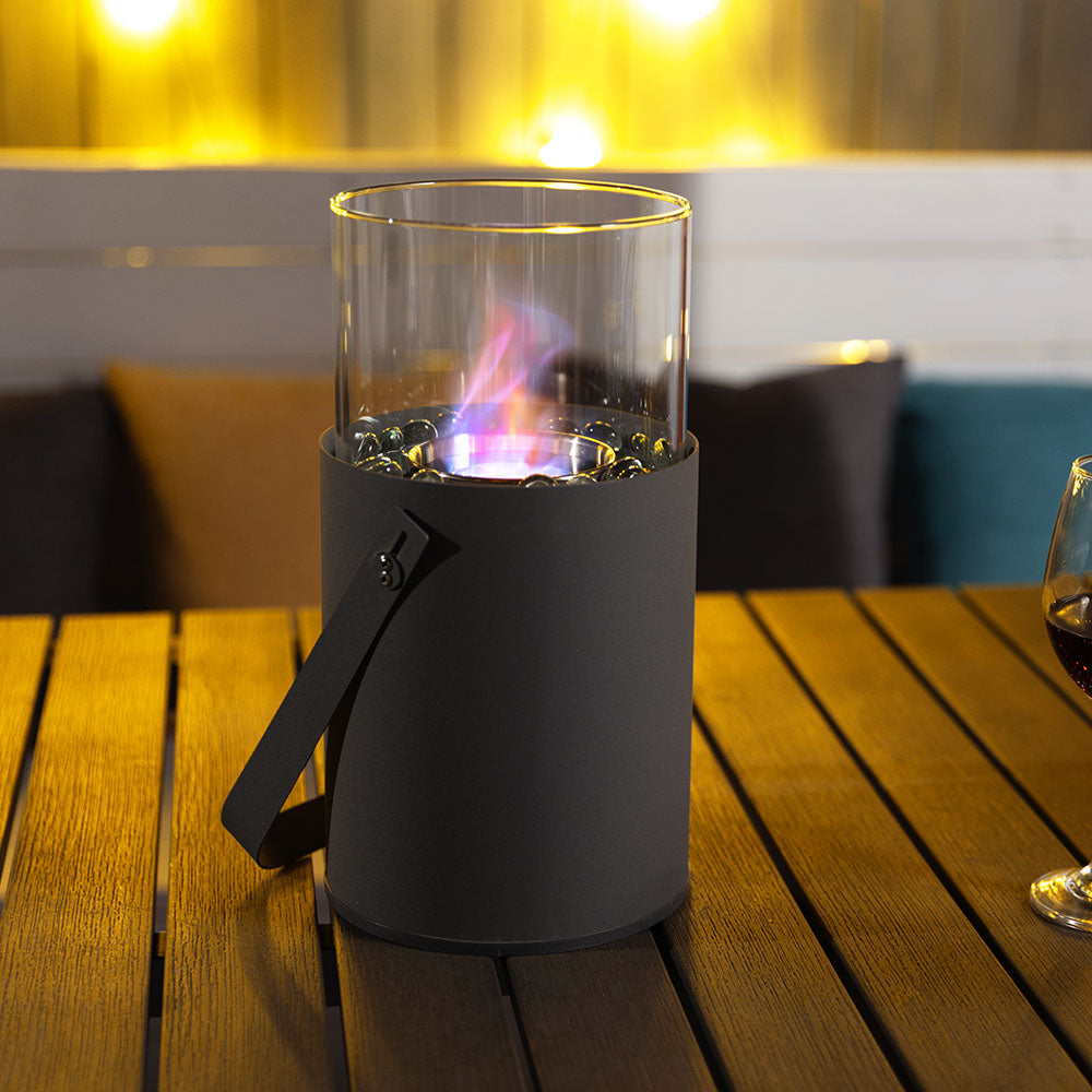 12'' H Tabletop Fire Pit - Metal Ethanol/Gel Tabletop Fire Pit