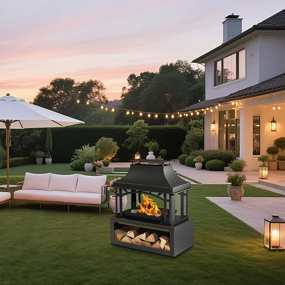 AJ Enjoy 40'' Outdoor Wood-burning Fireplace