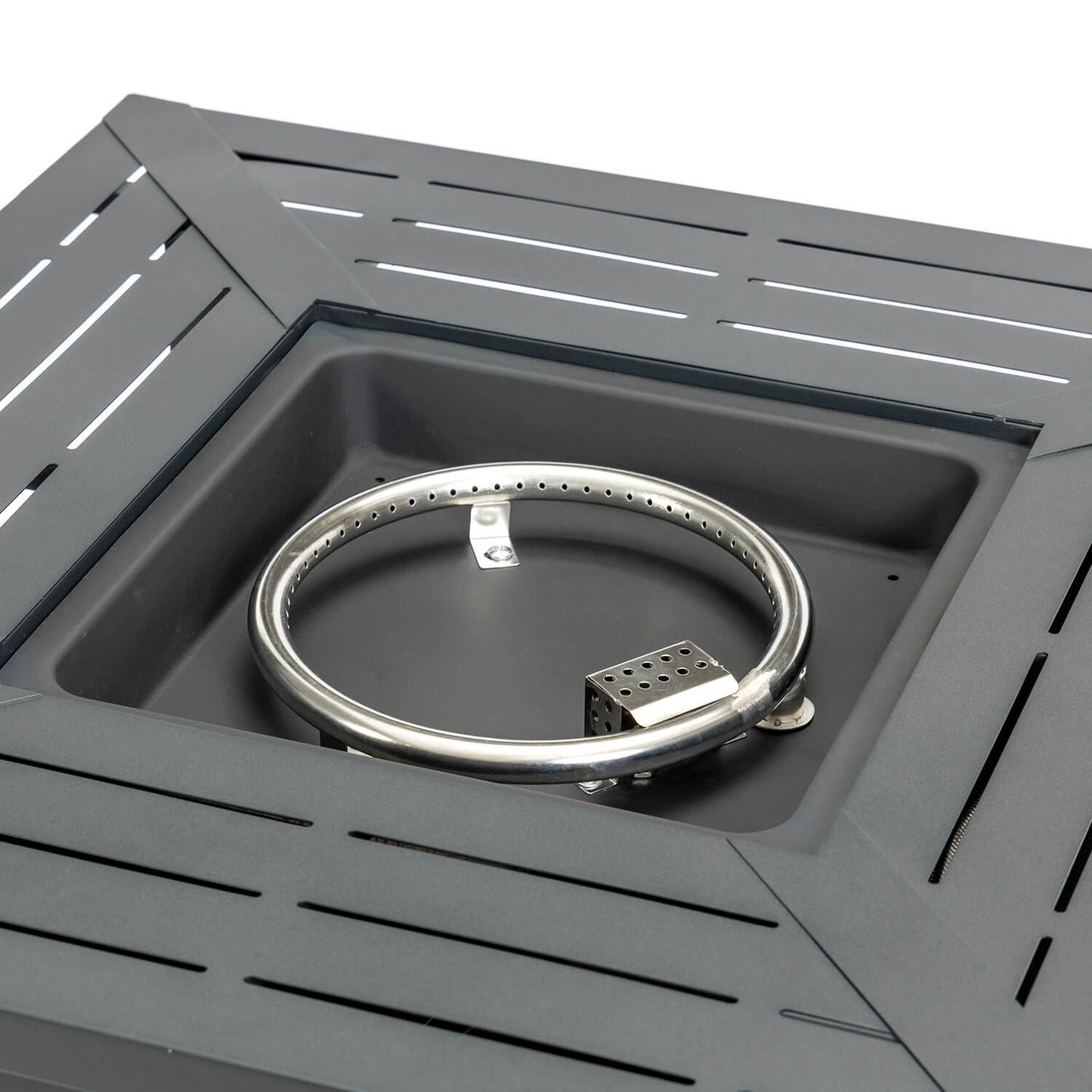 AJ Enjoy 30'' Square Propane/Natural Gas Fire Pit Table, Black