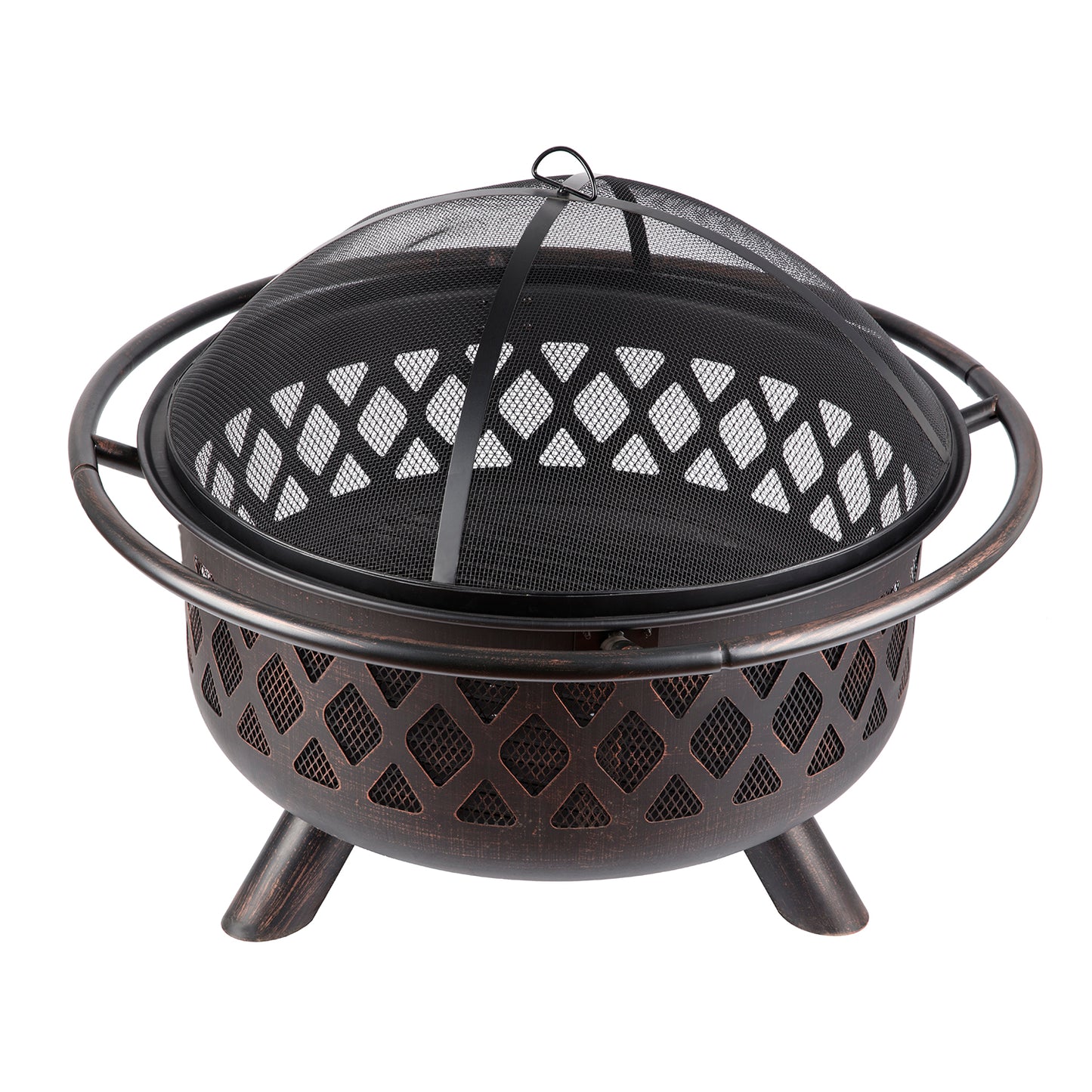 Iron fire pit wood burning
