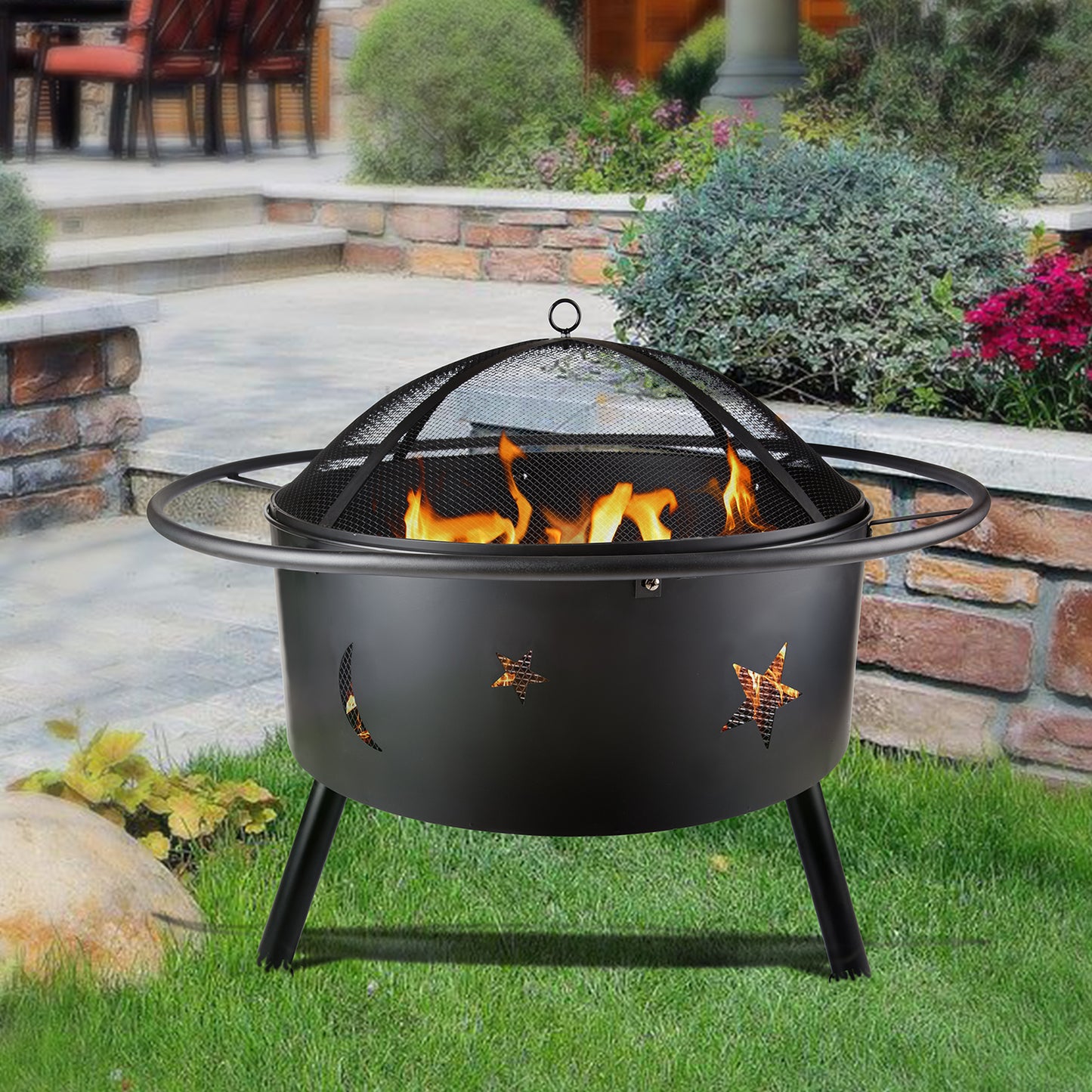 Wood Burning fire pit in Iron material