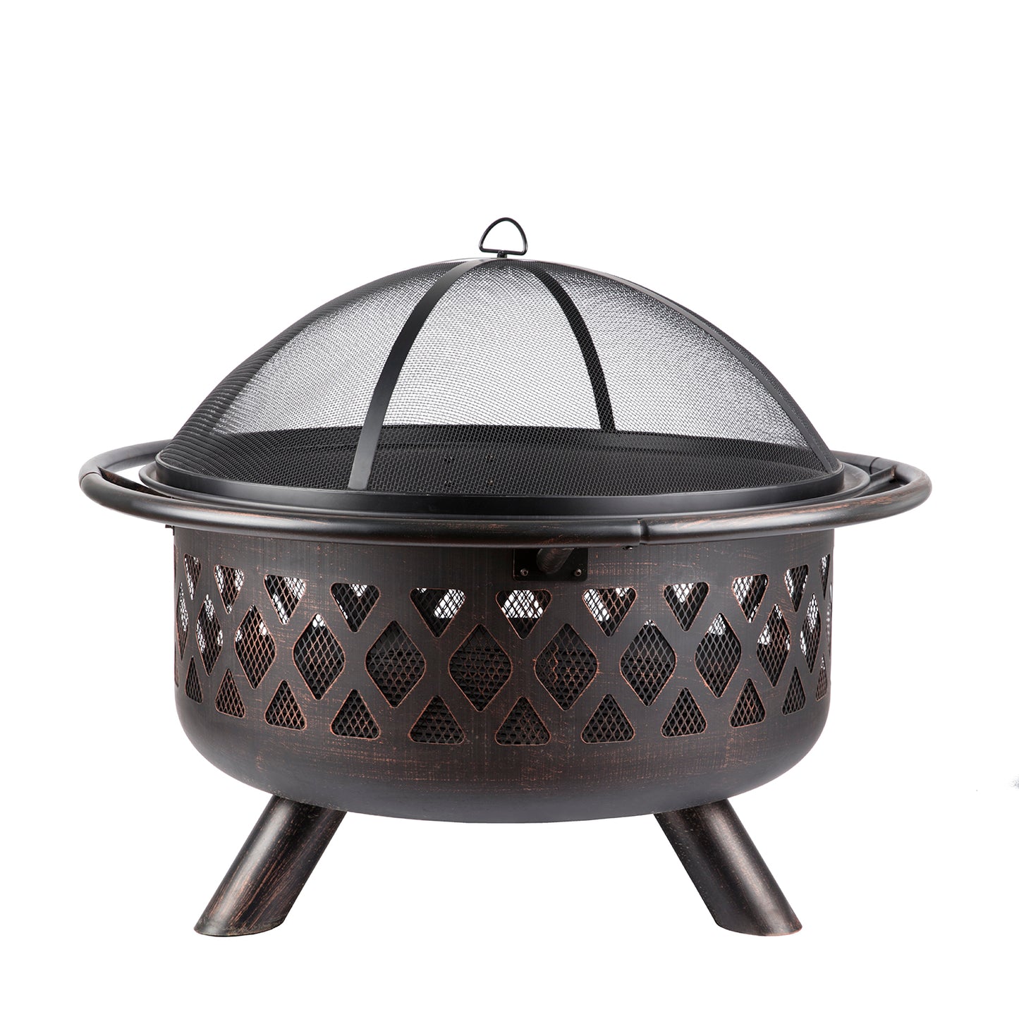 Iron fire pit wood burning