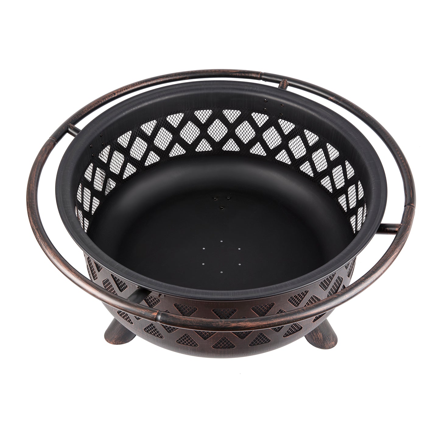 Iron fire pit wood burning