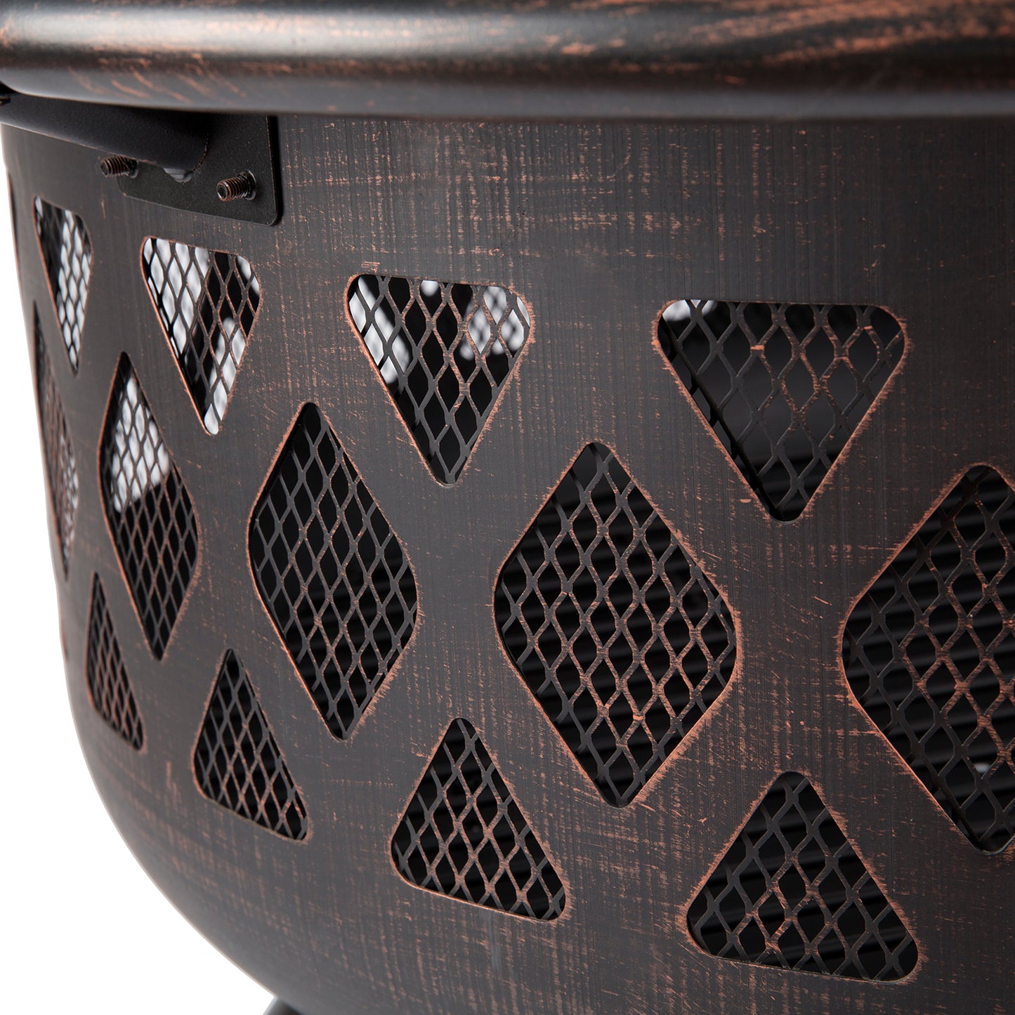 Iron fire pit wood burning