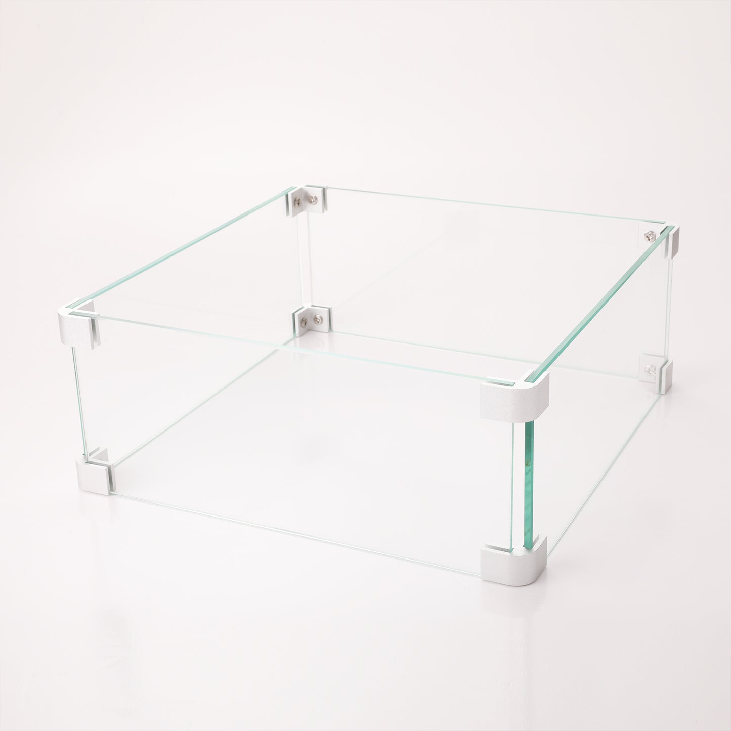 Square Glass Wind Gurad for Fire Table Glass Windshield For Fire Pit