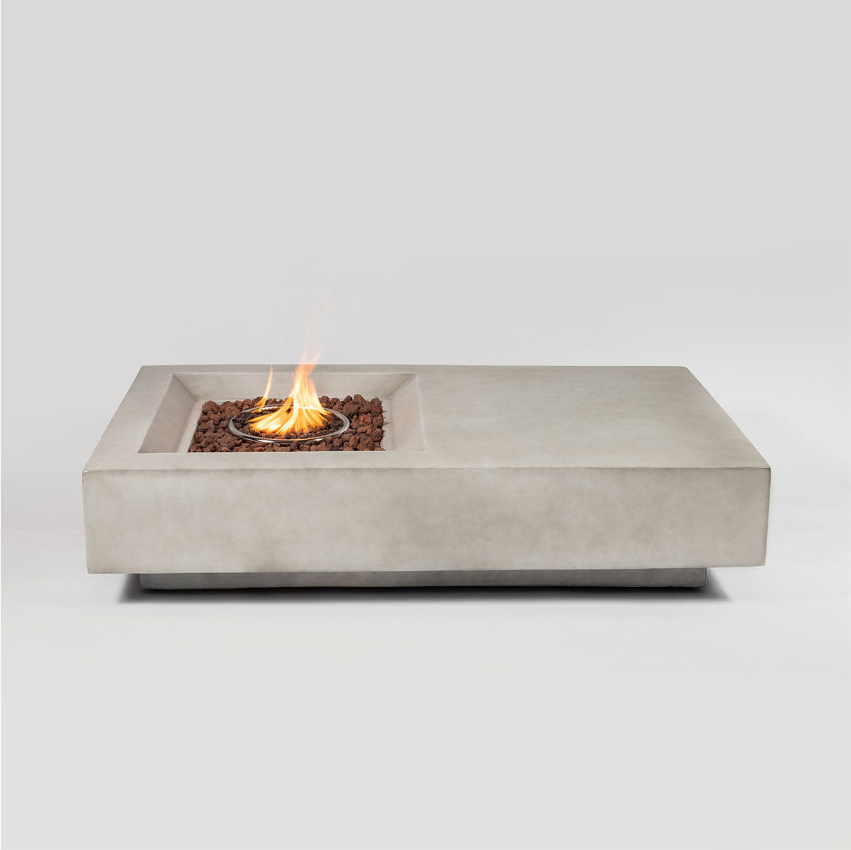 60'' Rectangular Concrete Propane/Natural Gas Fire Pit Table, 50000BTU