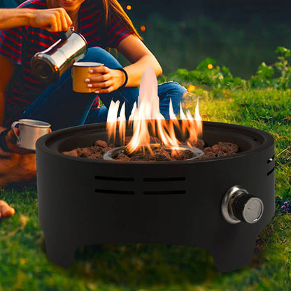 Wood Burning Portable Gas Fire Pit For Camping 15'' Round Camping