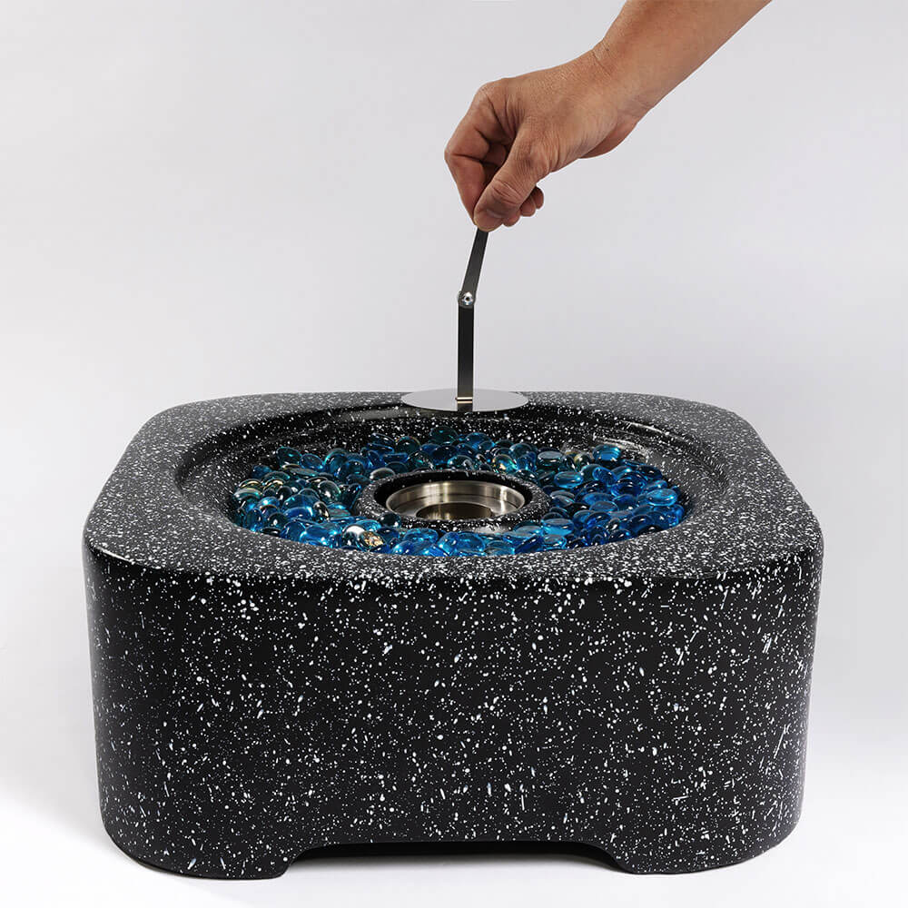 17'' Square Portable Tabletop Fire Bowl