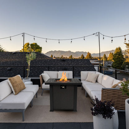 AJ Enjoy 28" Square Propane/Natural Gas Fire Pit Table
