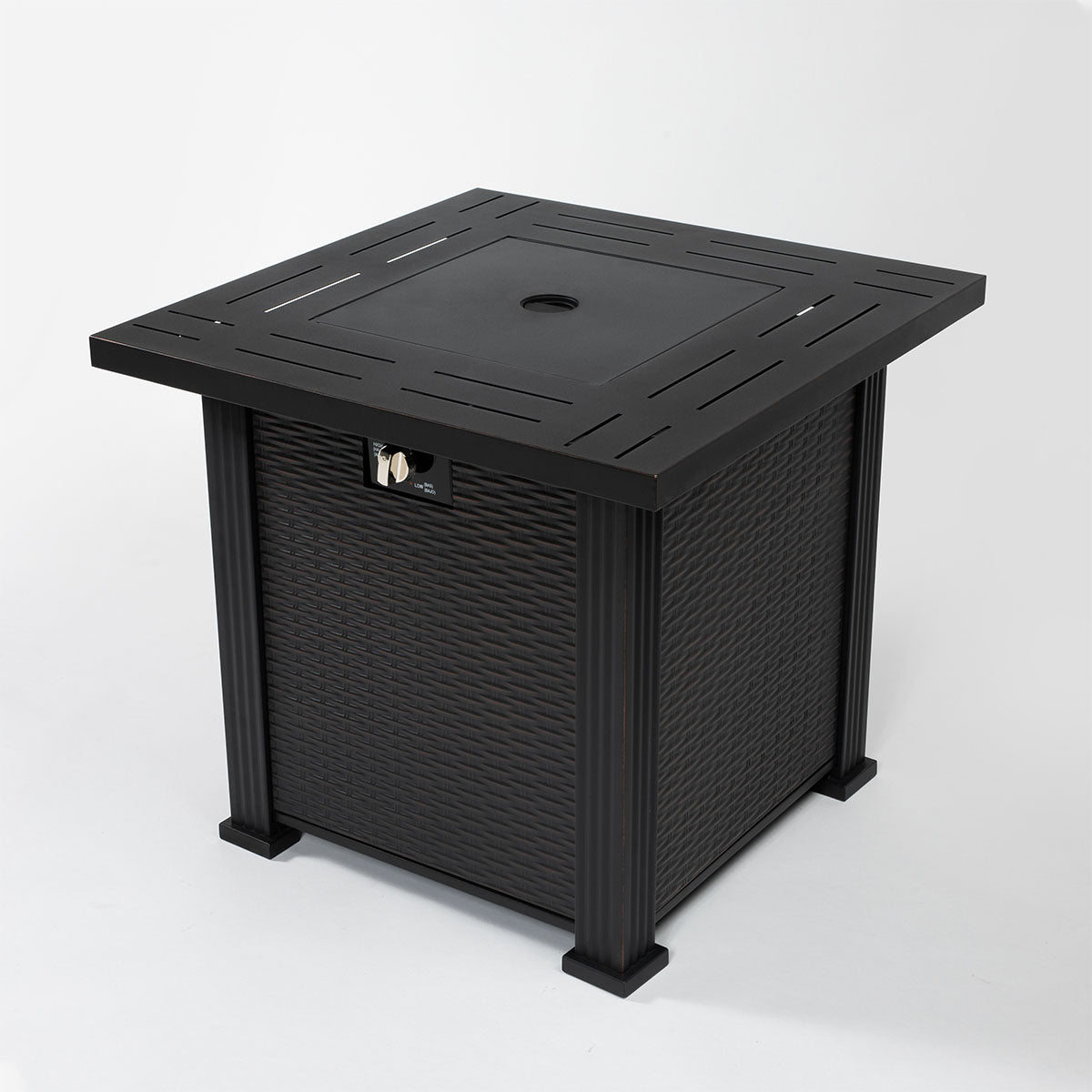 AJ Enjoy 28" Square Propane/Natural Gas Fire Pit Table