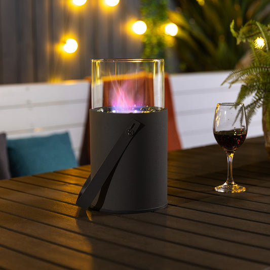 12'' H Tabletop Fire Pit - Metal Ethanol/Gel Tabletop Fire Pit