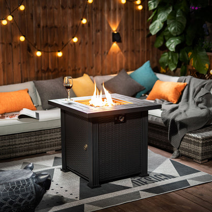 AJ Enjoy 28" Square Propane/Natural Gas Fire Pit Table