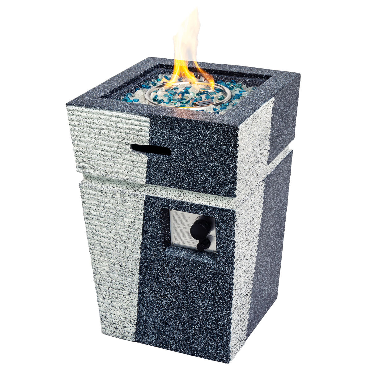 20'' Column Concrete Propane/Natural Gas Fire Pit, 40,000BTU