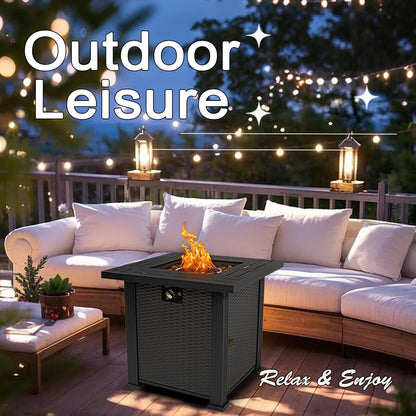 AJ Enjoy 28" Square Propane/Natural Gas Fire Pit Table