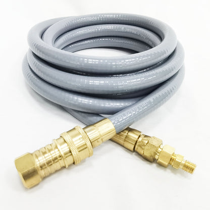 Natural Gas Conversion Kit for LP Fire Pit, Pizza Oven, Patio Heater and More Outdoor Appliance, 10 Feet Gas Line,7/16”