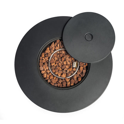 Outdoor Round Wicker Propane/Natural Gas Fire Pit Table, 50,000 BTU Steel Gas FirePit&nbsp; with Steel Lid