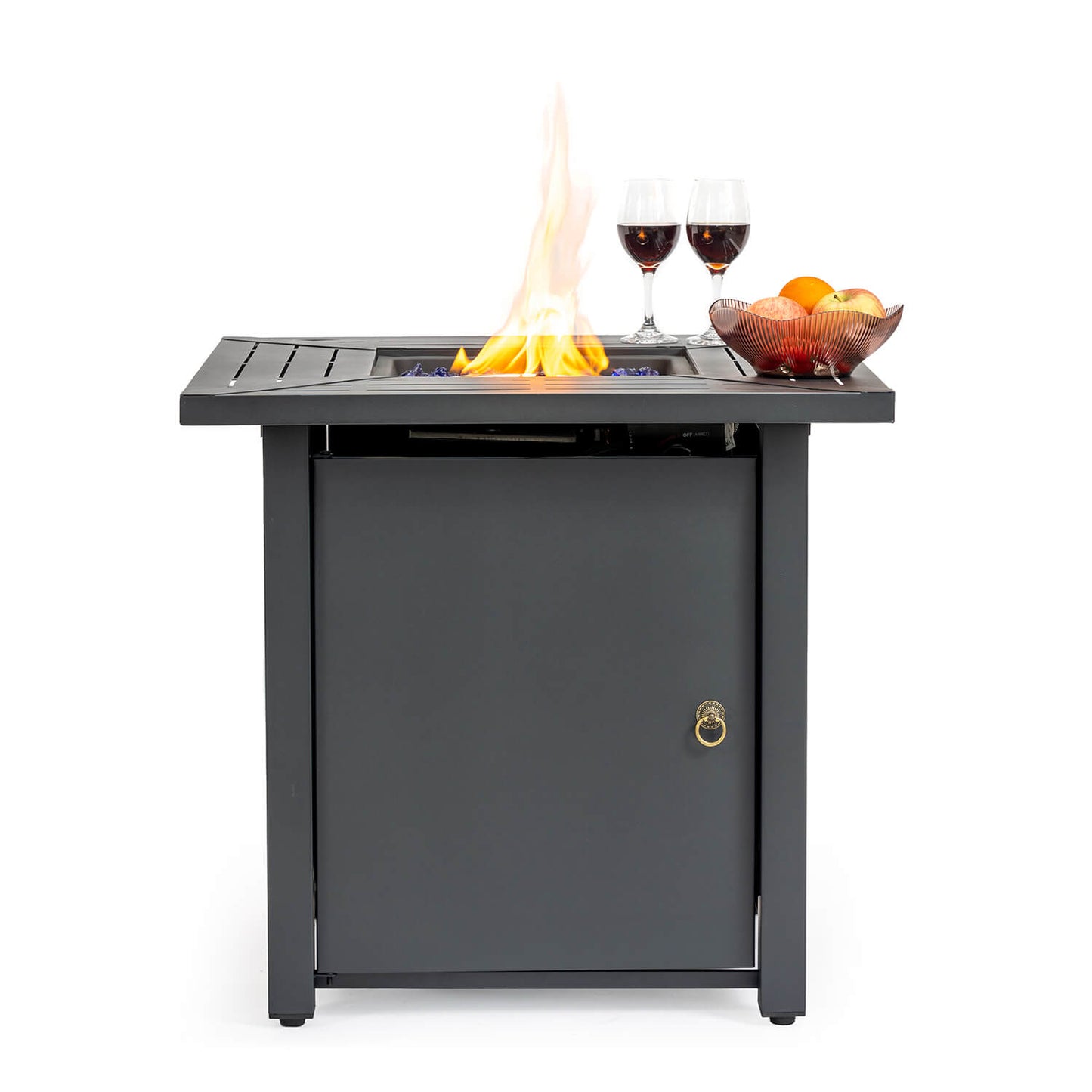 AJ Enjoy 30'' Square Propane/Natural Gas Fire Pit Table, Black