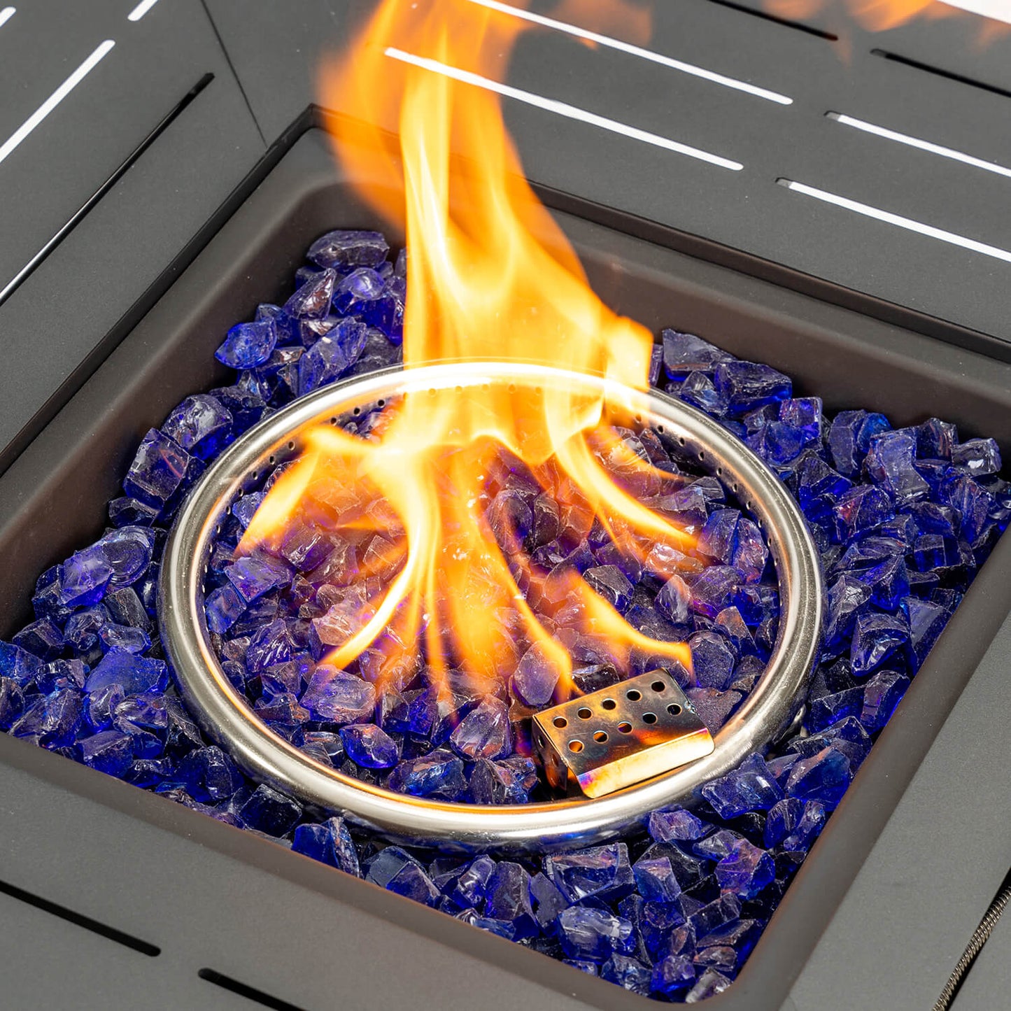 AJ Enjoy 30'' Square Propane/Natural Gas Fire Pit Table, Black