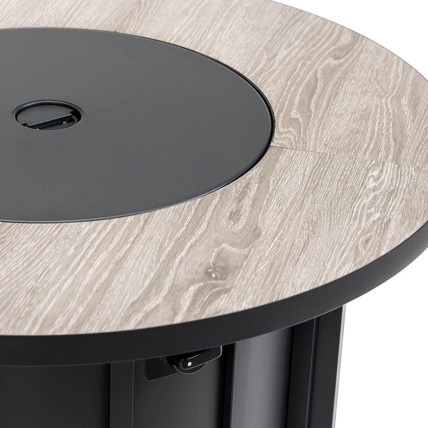 AJ Enjoy 30'' Round Propane/Natural Gas Fire Pit Table, Black