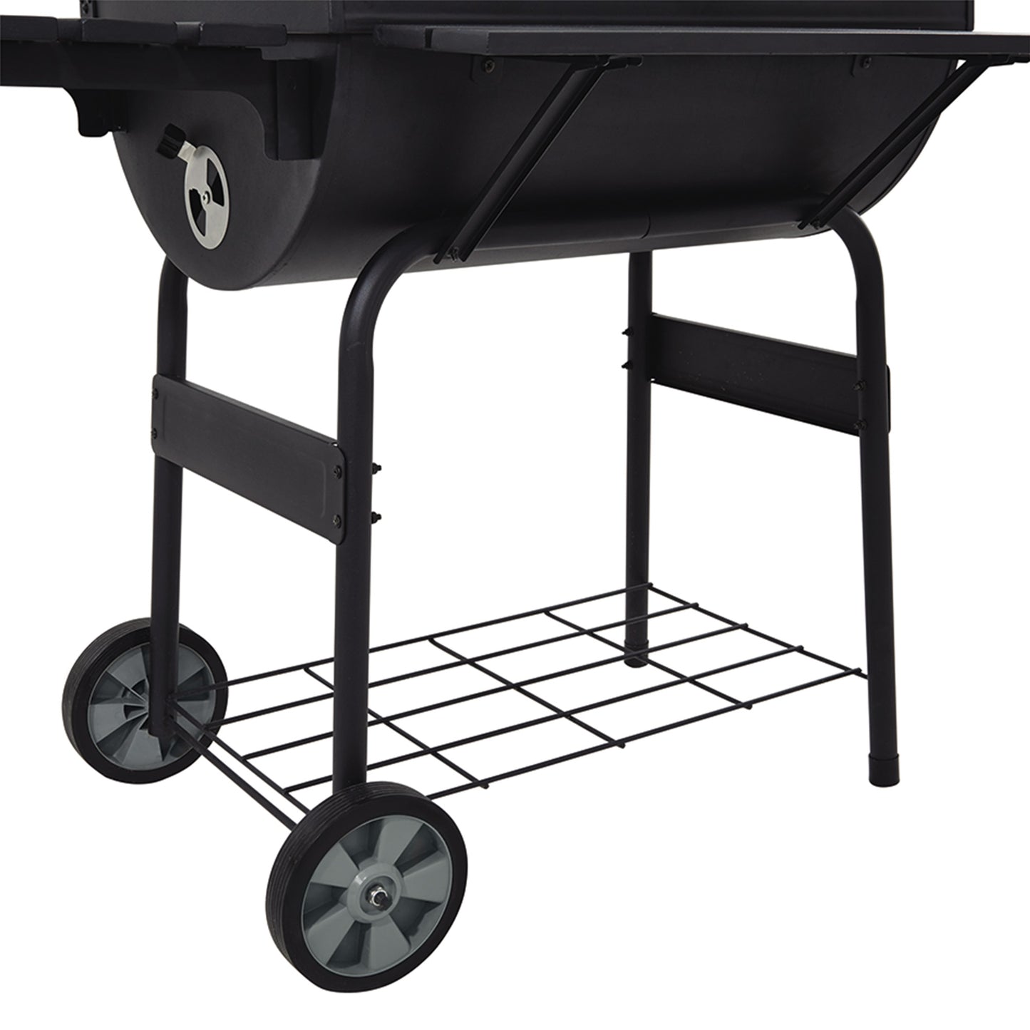 Stainless Steel Charcoal 30" Barrel BBQ Grill Barbecue Smoker for Outdoor Picnic,Black