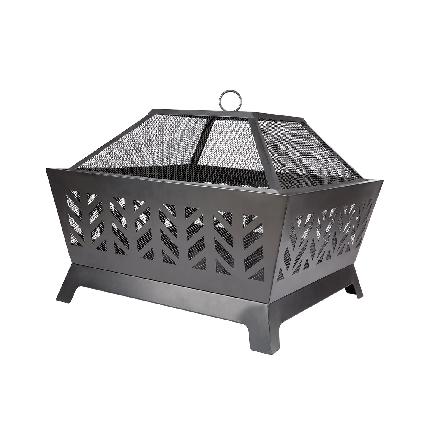 AJ Enjoy Wood burning fire pit in steel structure