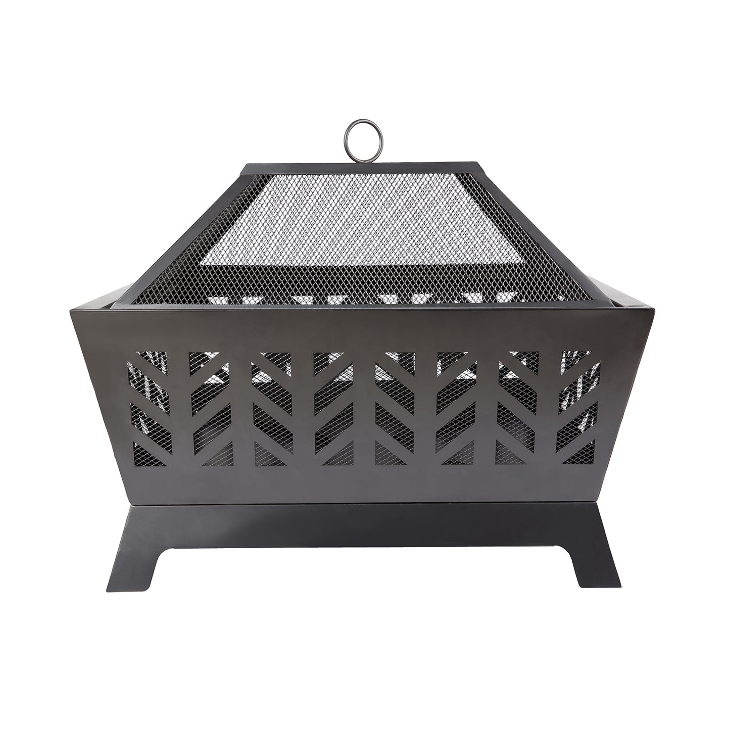 AJ Enjoy Wood burning fire pit in steel structure