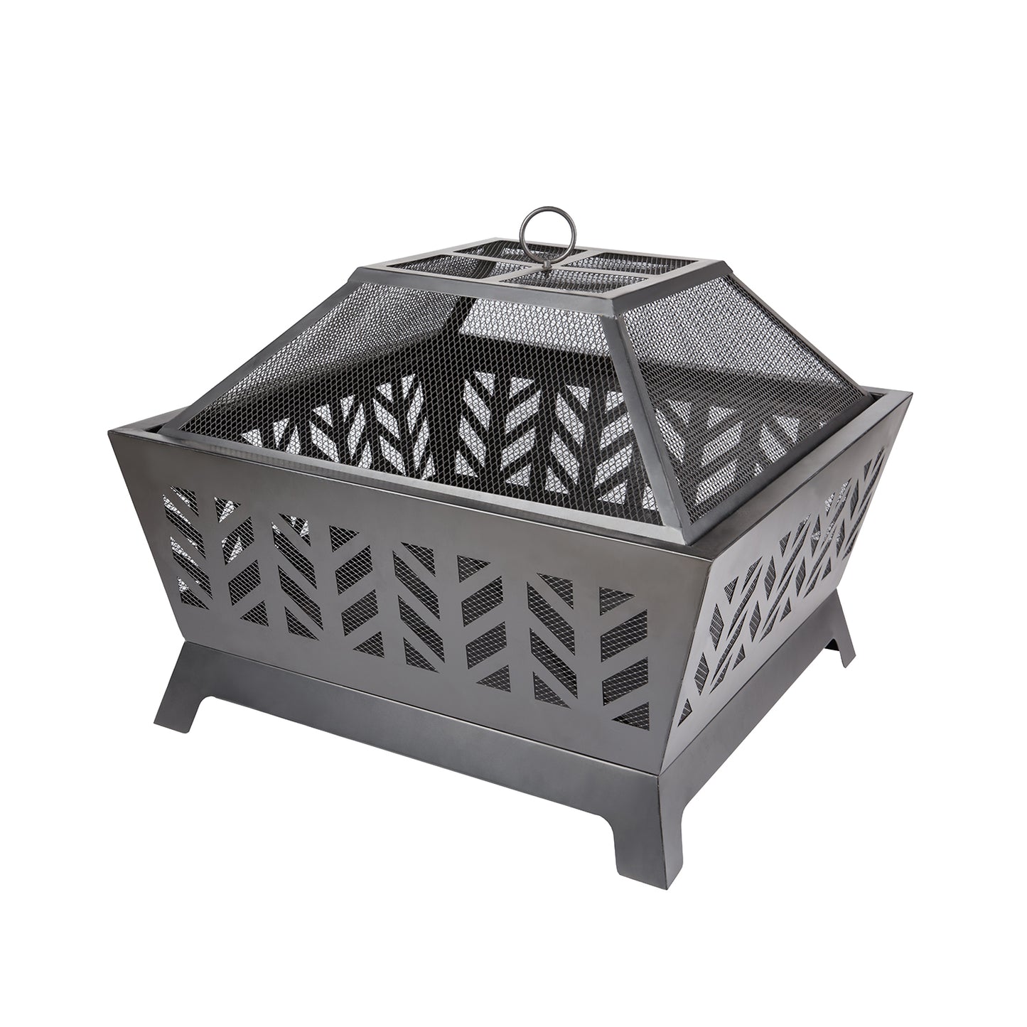 AJ Enjoy Wood burning fire pit in steel structure
