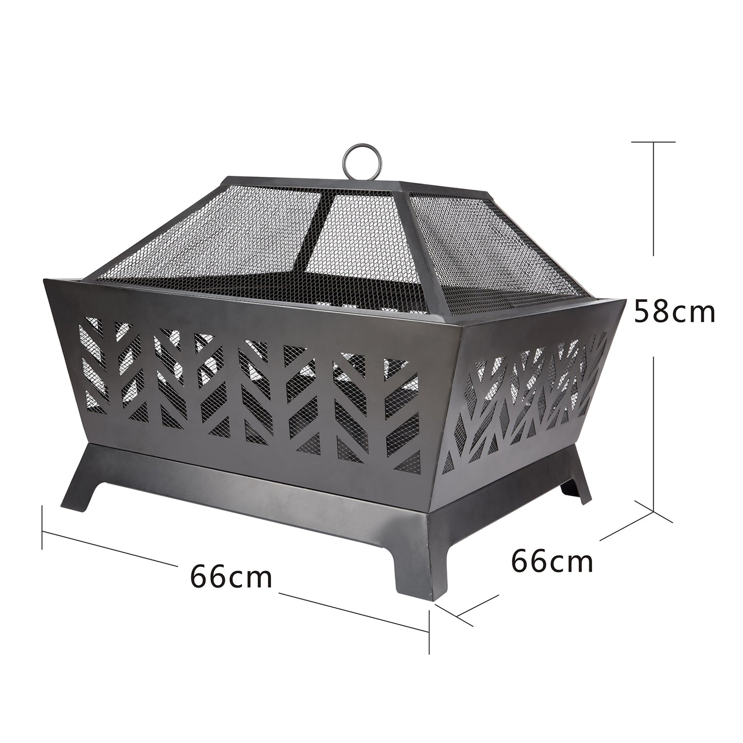 AJ Enjoy Wood burning fire pit in steel structure