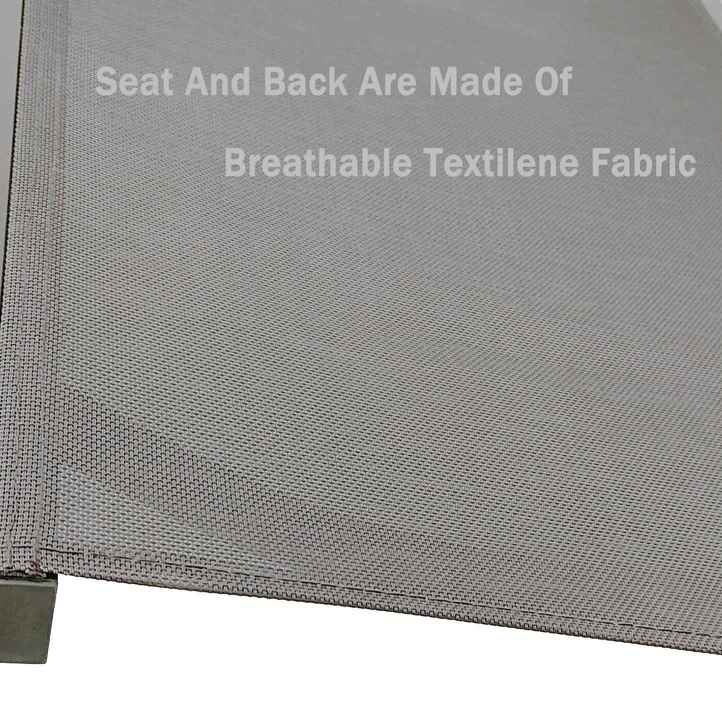 Outdoor Chaise Lounge Chair, Five-Position Adjustable Aluminum Recliner, All Weather for Patio,Beach,Yard, Pool(Grey Frame/Dark Grey Fabric)