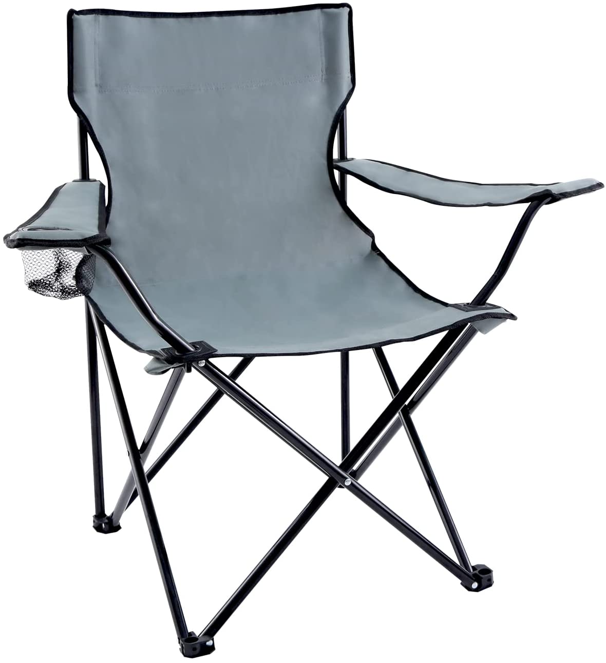 Portable Folding Grey Camping Chair, Large