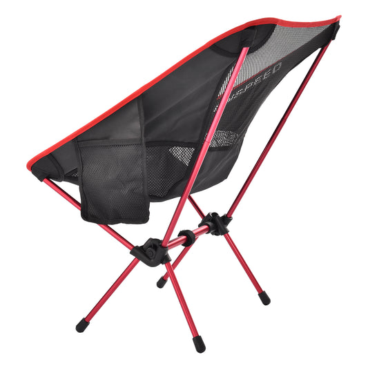 Camping Folding Chair with a Side Pocket for Lawn Outdoor Activities, 600D Oxford Cloth + Mesh Cloth