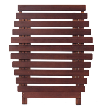 Pine Wood Folding Table, no assembly required (Square-Brown)