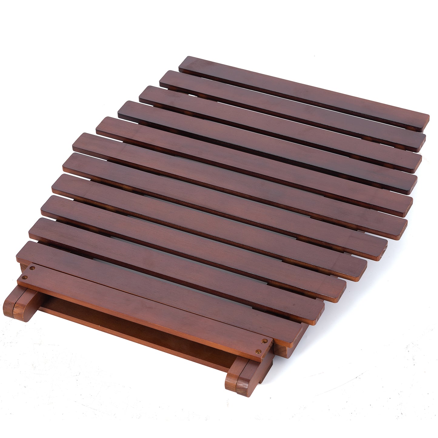 Pine Wood Folding Table, no assembly required (Square-Brown)