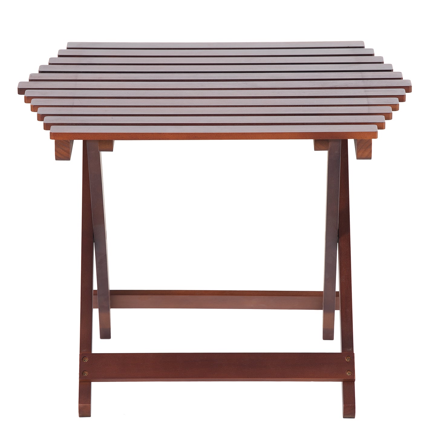 Pine Wood Folding Table, no assembly required (Square-Brown)