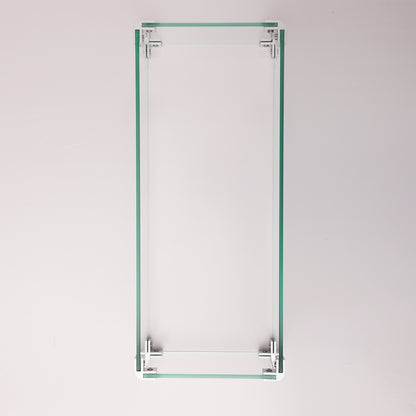 Rectangle Glass Wind Guard for Fire Table Glass Windshield with Bracket