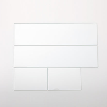 Rectangle Glass Wind Guard for Fire Table Glass Windshield with Bracket